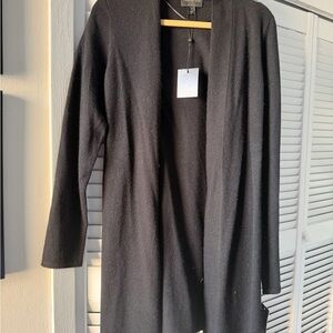 Charter Club Long Sleeve Charcoal Duster Cardigan